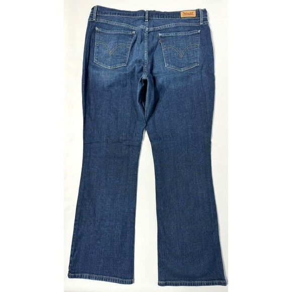 Levi's 515 Bootcut Mid Rise Dark Wash Jeans Women's Size 14 Medium (36Wx32L) J5 - Picture 3 of 8